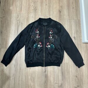 Harlow and graham silk bomber jacket